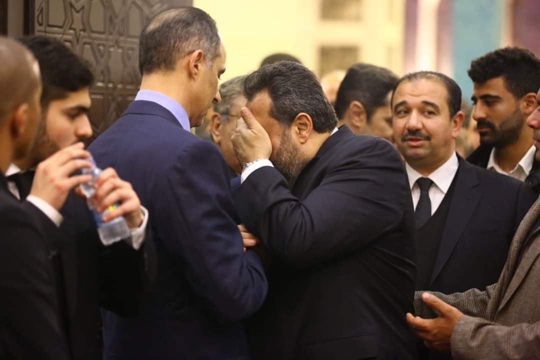 بكاء مجدى عبدالغنى فى عزاء الرئيس مبارك