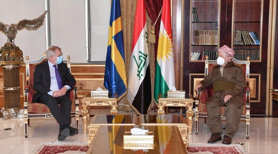 بارزاني يستقبل السفير السويدي لدى العراق