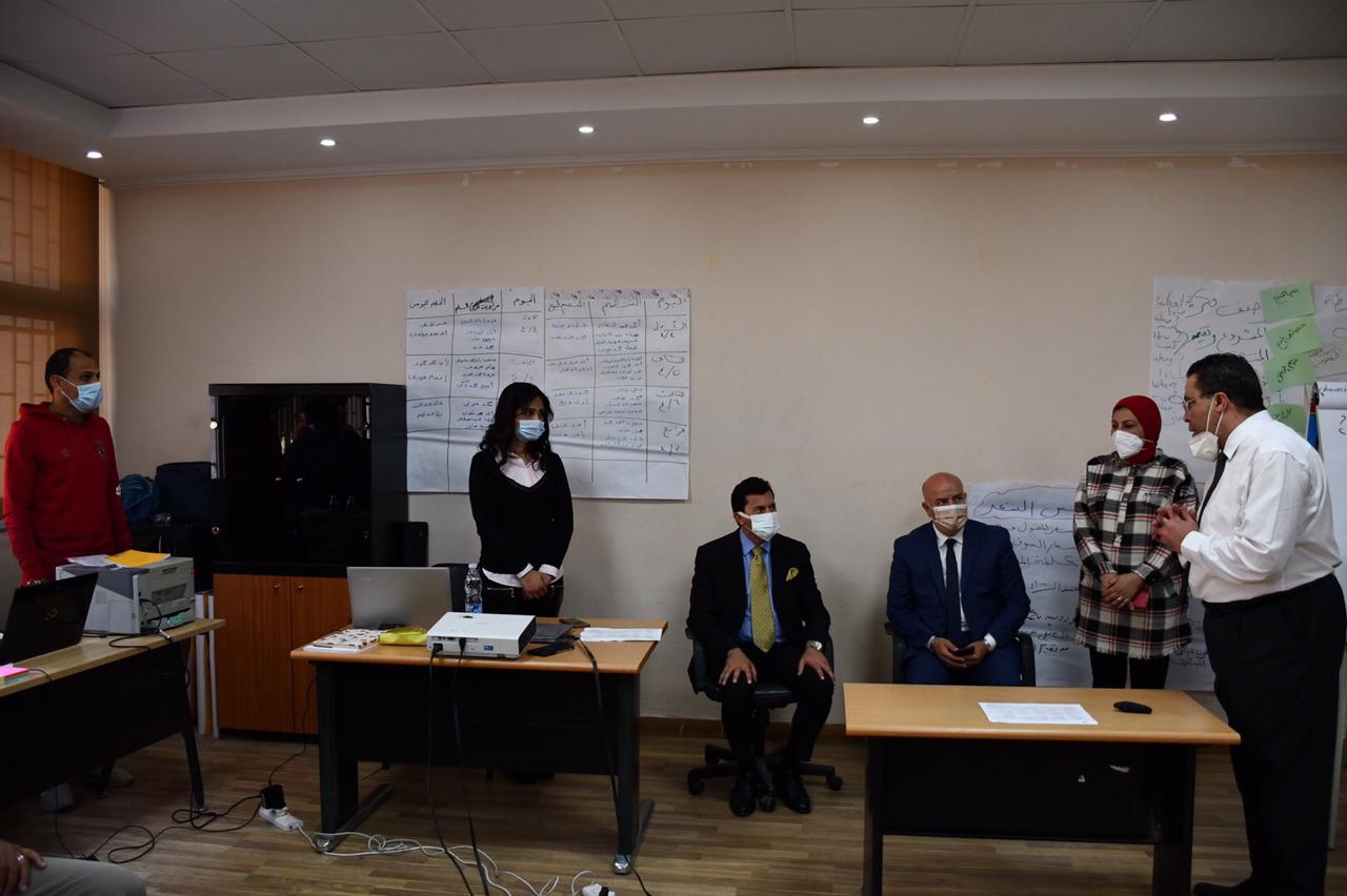 وزير الشباب يشهد فعاليات دورة تدريب مدربين tot لصقل مدربين ريادة الأعمال