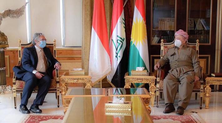 بارزاني و إيوان يناقشان فرص الاستثمار الإندونيسي فى كردستان