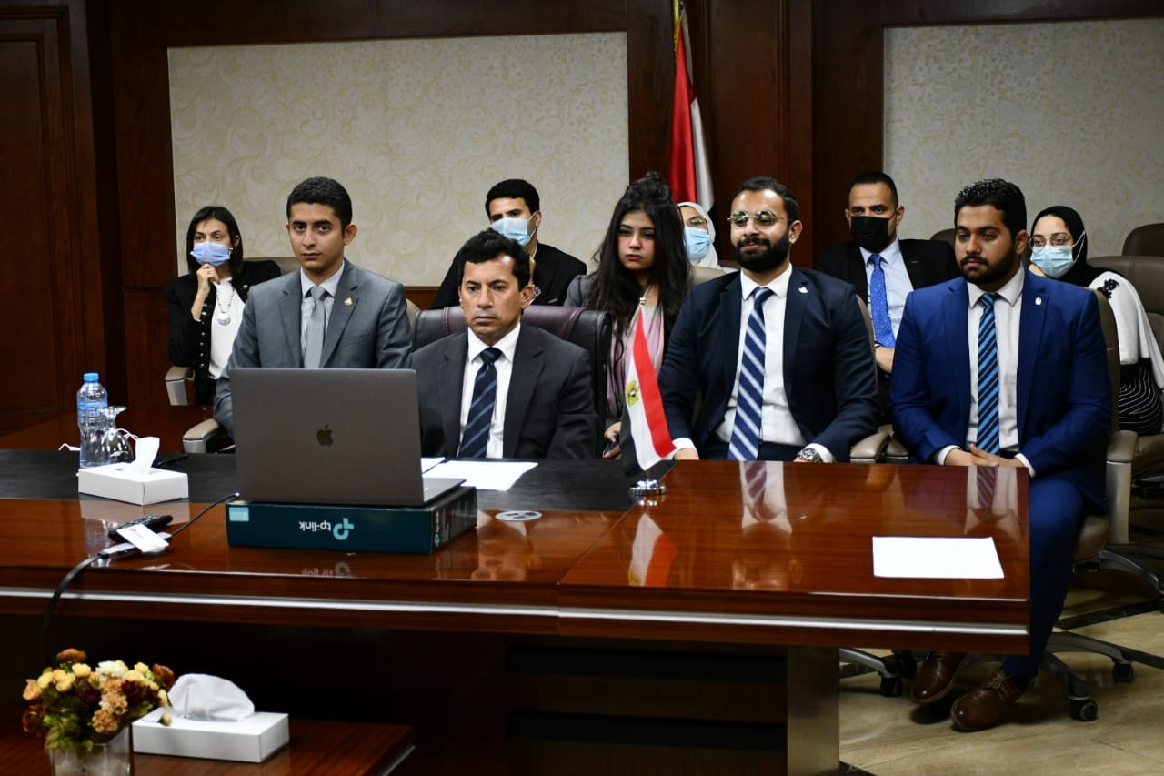 وزير الشباب يفتتح جلسة المنطقة العربية بمنتدي شباب المجلس الاقتصادي الاجتماعي للامم المتحدة ECOSOC عبر تقنية الفيديو كونفرانس