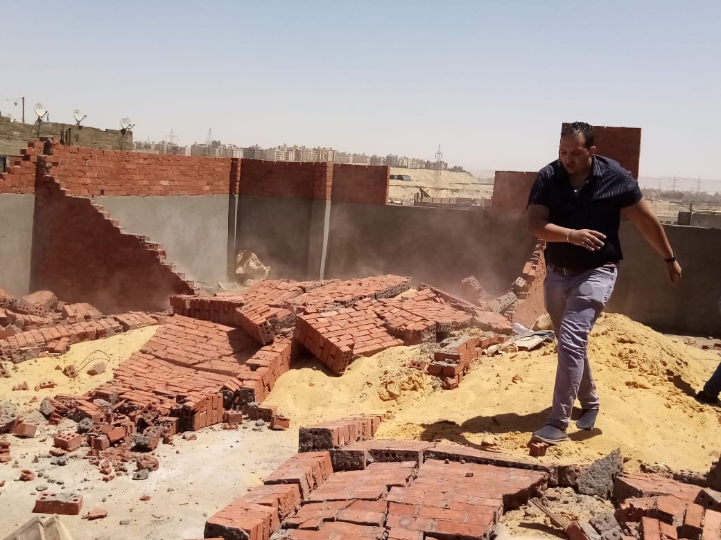 جودة: إيقاف أعمال بناء مخالف بالدور السادس بالعمارة رقم ٣٣ مساكن الكندي بالمعادى الجديدة