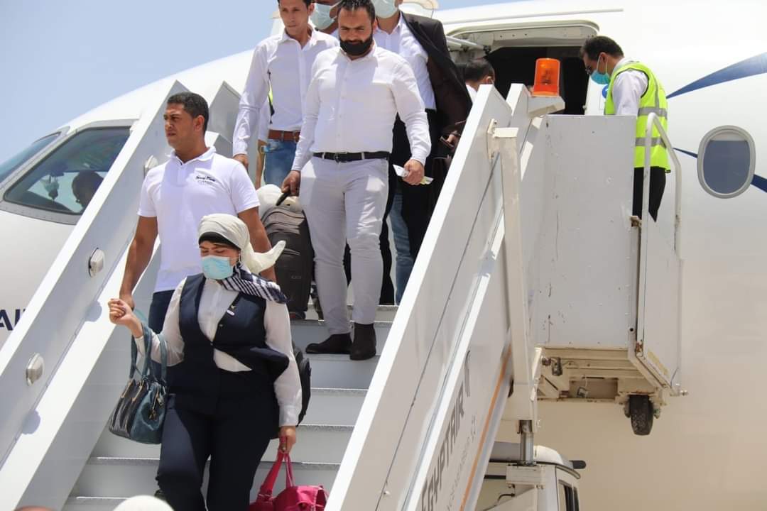 وصول أول طائرة لشركة مصر للطيران إلى مطار برنيس الدولى القاهرة ٧ يونية ٢٠٢١