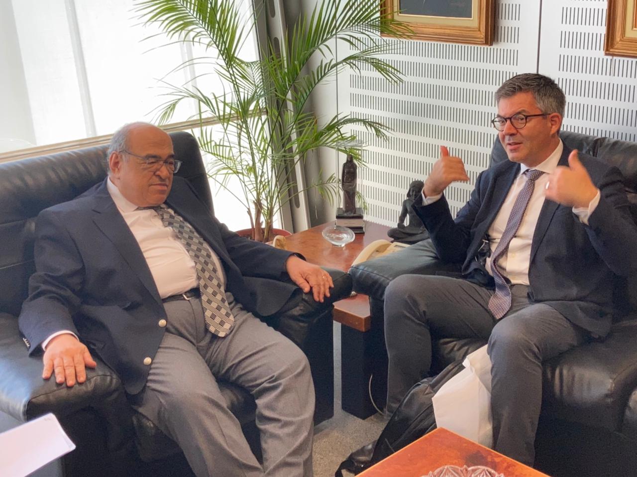 مدير مكتبة الإسكندرية يستقبل مدير المعهد الفرنسي للآثار الشرقية الجديد