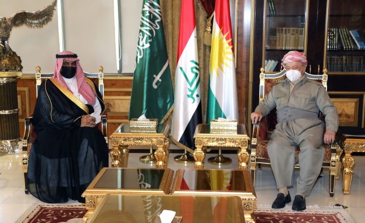 العلاقات بين أربيل والرياض فى حوار بارزاني وسفير المملكة