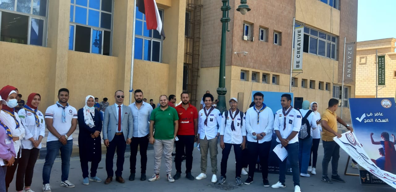 حملة للتوعية بمخاطر الإدمان والمخدرات بـجامعة كفرالشيخ