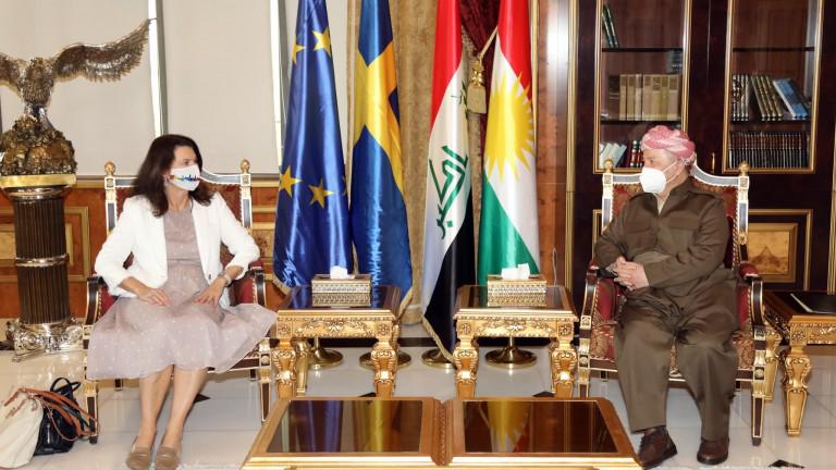 قادة كردستان يناقشون مع وزيرة الخارجية السويدية قضايا المنطقة وتعظيم التعاون المشترك