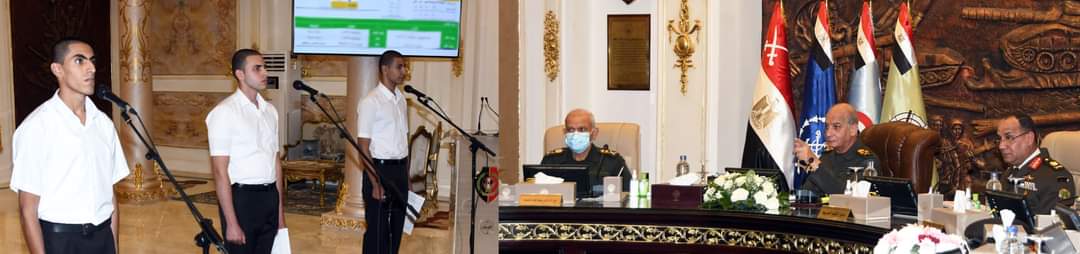 وزير الدفاع والإنتاج الحربى يحضر إختبارات كشف الهيئة لطلبة الكليات العسكرية والمعهد الفنى للقوات المسلحة بالكلية الحربية