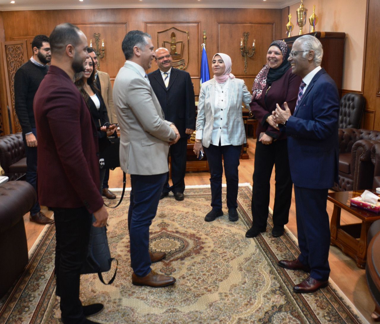 جامعة بورسعيد تستضيف مركز ريادة الأعمال بالأكاديمية العربية للعلوم والتكنولوجيا والنقل البحري