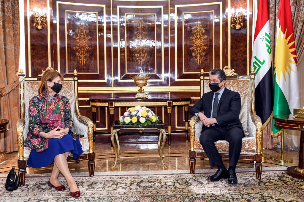 مسرور بارزاني لرئيسة مجلس الأعمال البريطاني - العراقي: هدفنا جعل كردستان مركزا تجاريا مهما