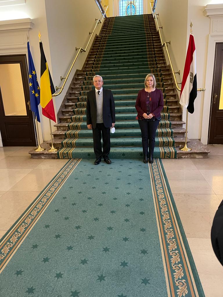 المستشار الدكتور حنفي جبالي يلتقي  رئيسة مجلس النواب البلجيكي