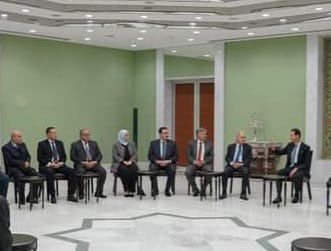 المهندسين العرب يلتقى الرئيس السورى بدمشق ويؤكد على دعم المشروعات العربية