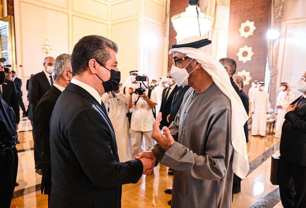 رئيس حكومة كردستان يقدم العزاء لرئيس الإمارات في الشيخ خليفة