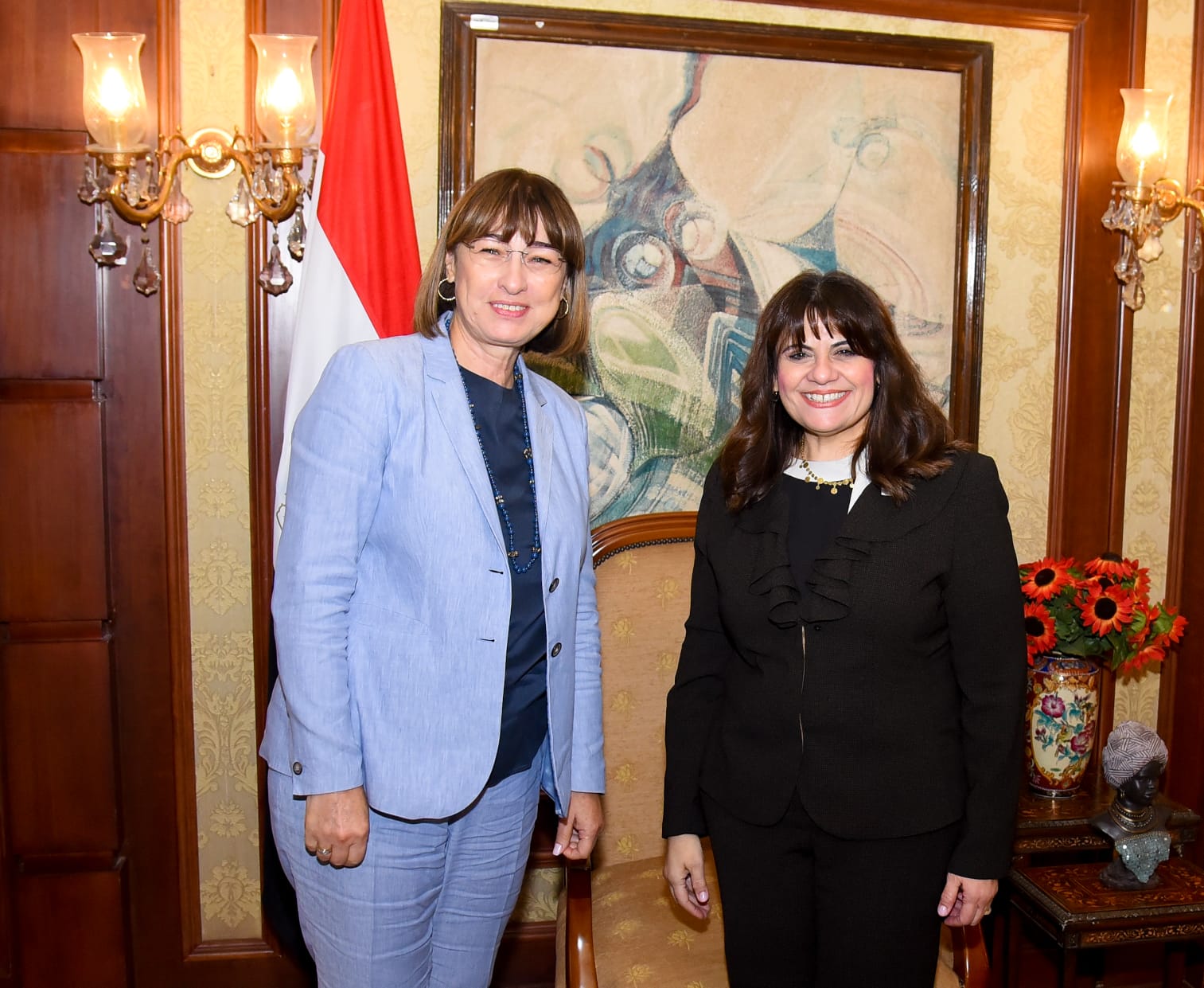 وزيرة الهجرة تستقبل منسق الأمم المتحدة في مصر لتعزيز التعاون وتبادل الخبرات في عدة ملفات