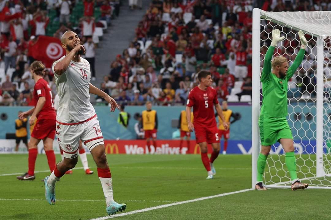 تونس تتعادل مع الدنمارك في كأس العالم 