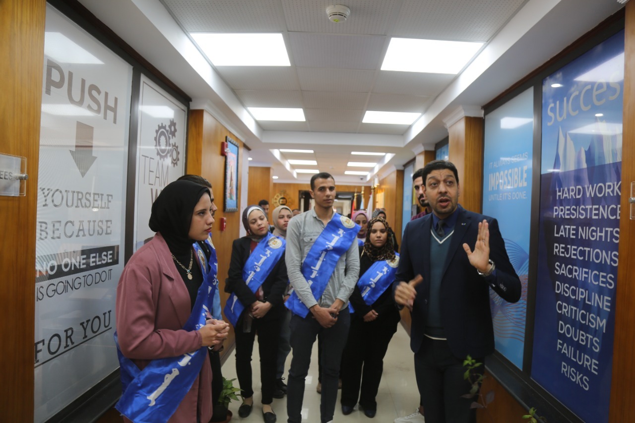 أعضاء برلمان شباب كفر  الشيخ فى زياره لمركز استدامة للتدريب