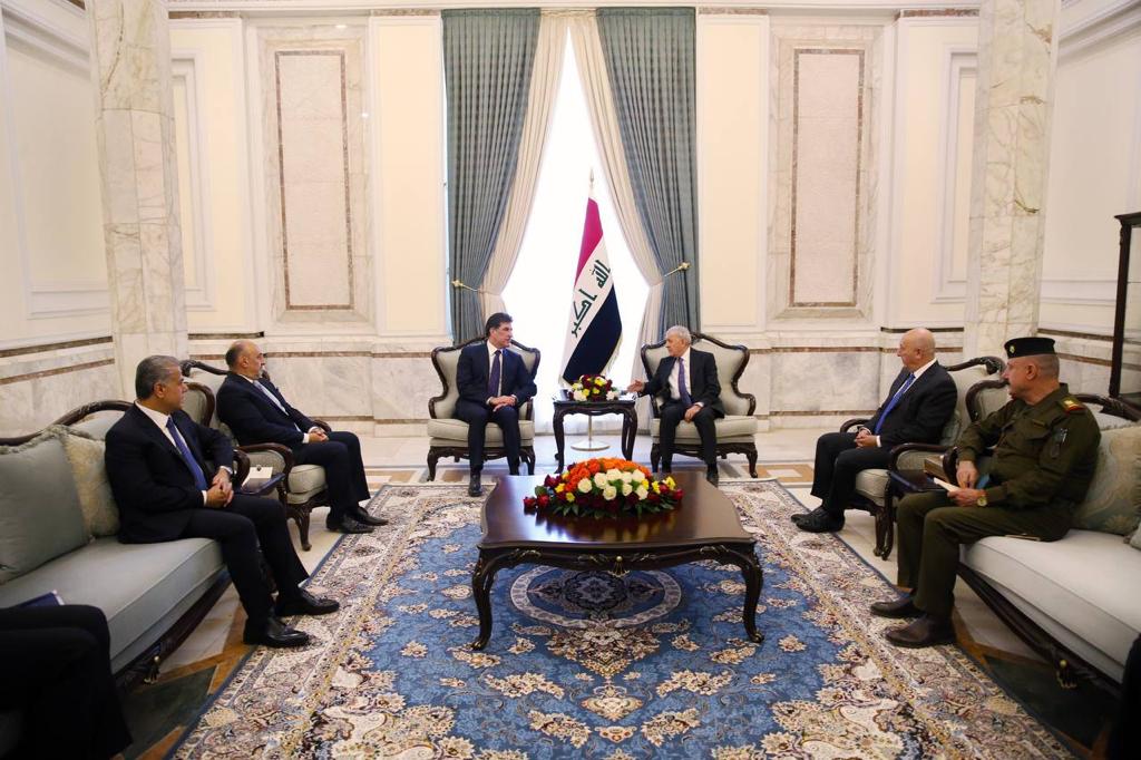 رئيس إقليم كردستان يلتقى الرئيس العراقي ورئيس الوزراء لمناقشة قضايا الأمن وتفعيل الدستور