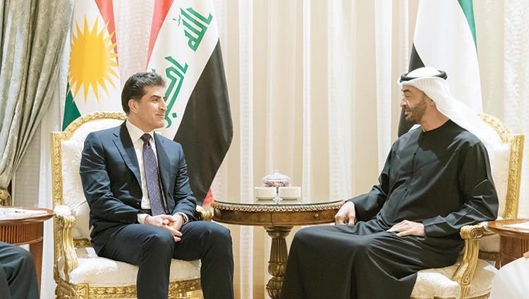 نيجيرفان بارزاني و بن زايد يناقشان التعاون المشترك في الأمن والطاقة
