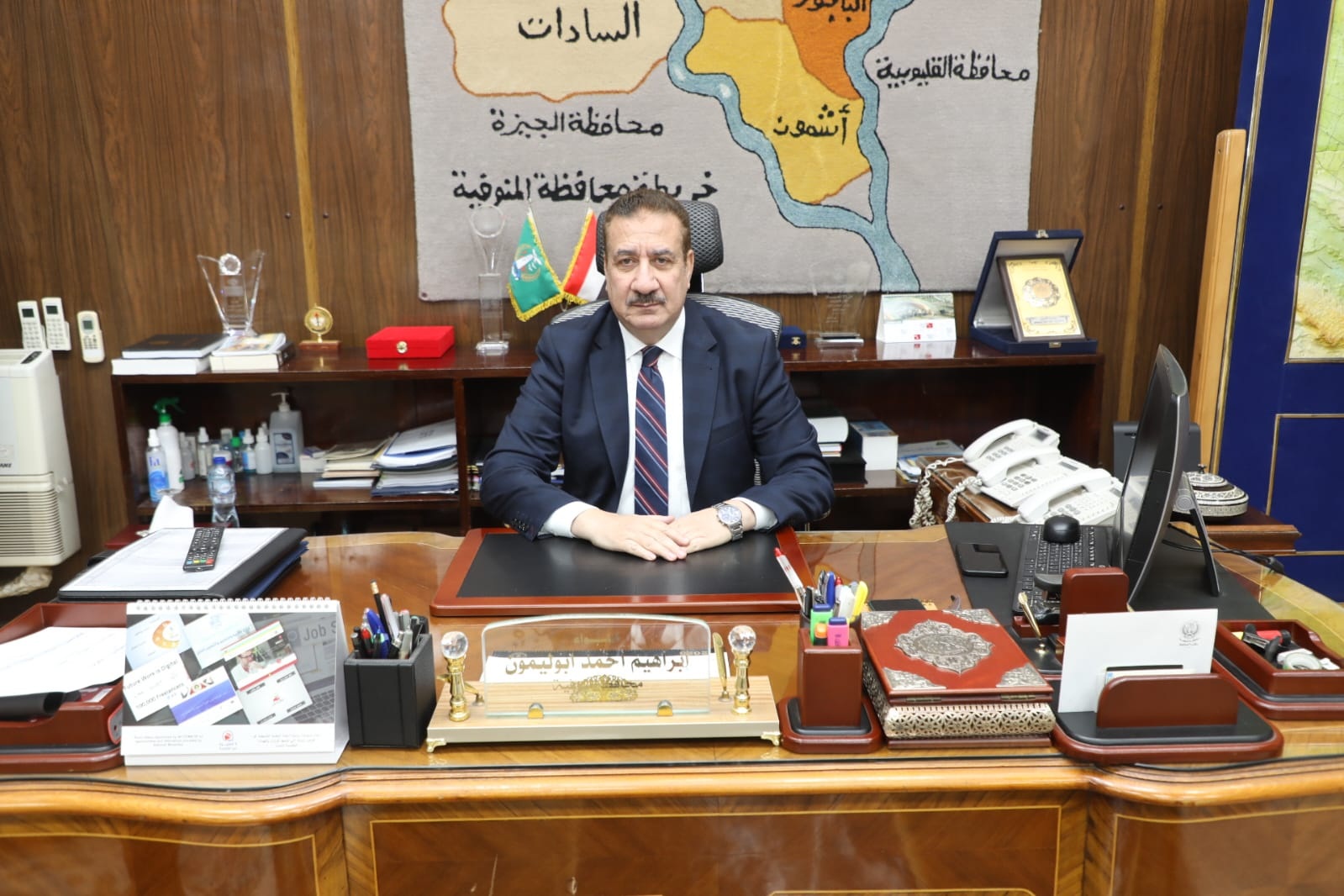 محافظ المنوفية يتابع أعمال لجان الحملة القومية للتحصين ضد مرض الحمى القلاعية والوادى المتصدع