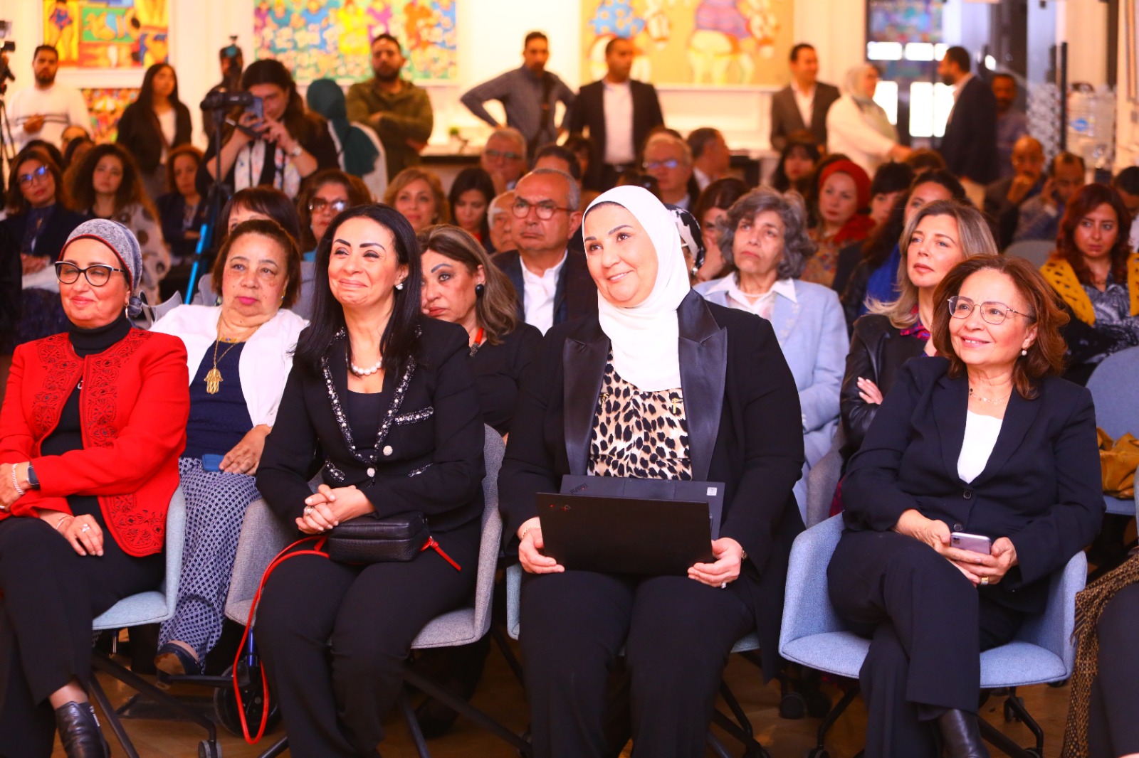وزيرة التضامن الاجتماعي تشهد حفل إطلاق مؤسسة الابتكار من أجل التنمية بحضور رئيس المجلس القومي للمرأة