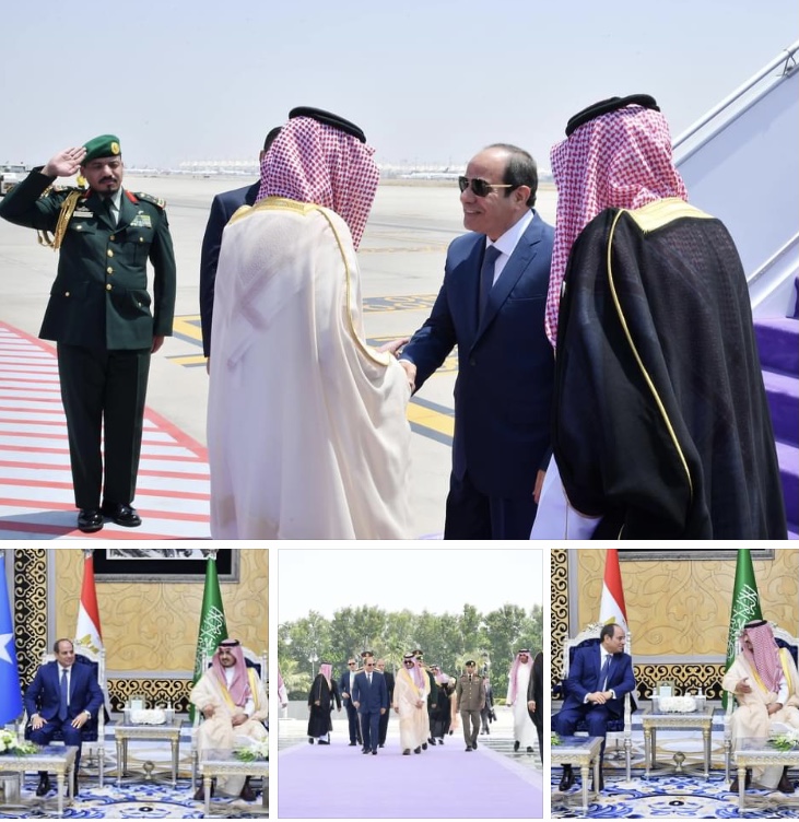الرئيس السيسى يصل الى جده بالمملكه العربيه السعوديه للمشاركه فى فعاليات القمه العربيه ٣٢ بجده