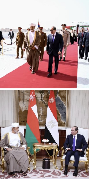 الرئيس السيسى يستقبل السلطان هيثم بن طارق آل سعيد، سلطان عمان فى قصر الاتحاديه