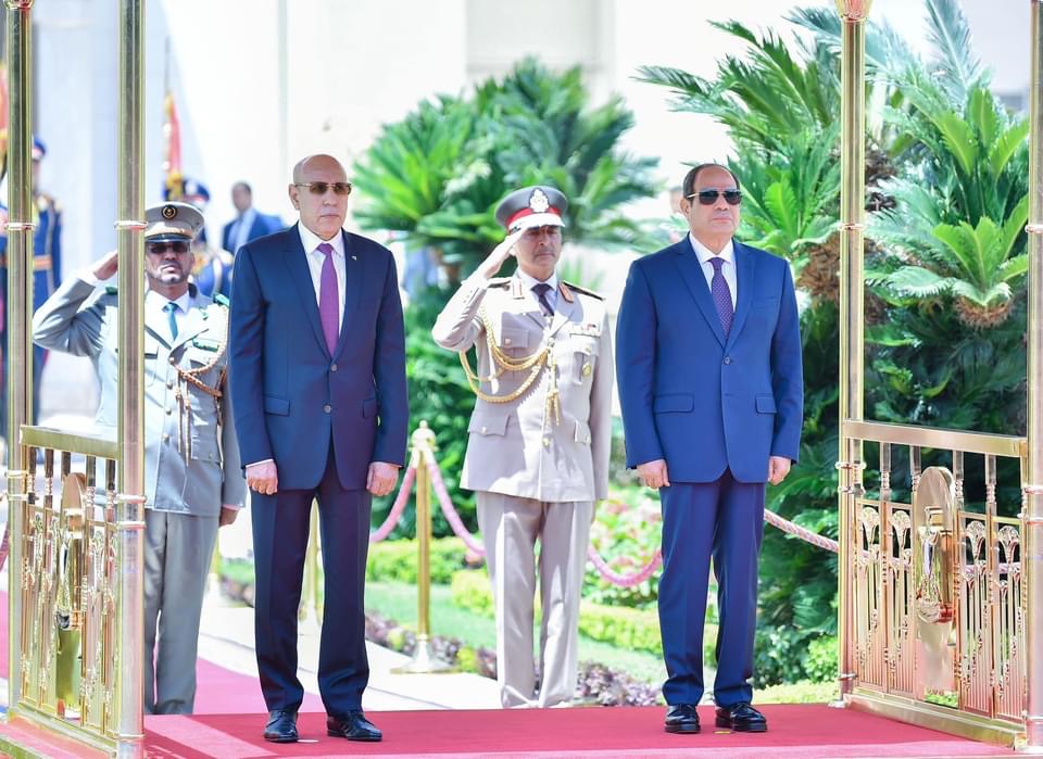 الرئيس السيسى يستقبل رئيس الجمهورية الإسلامية الموريتانية