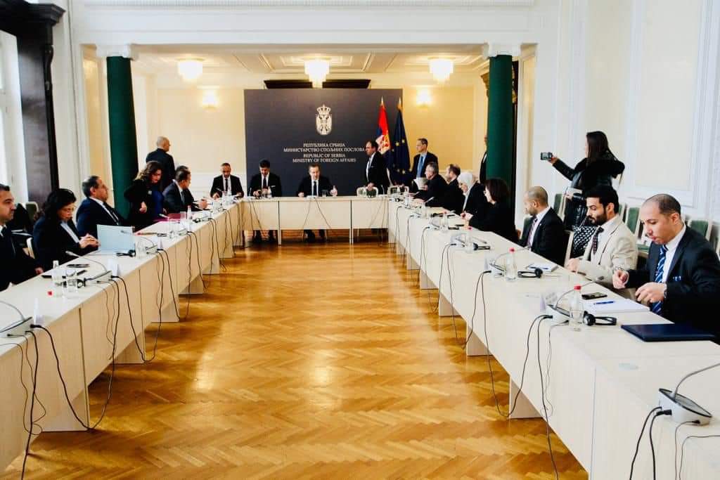 مشاركة سفير مصر في بلجراد في اجتماع السفراء العرب مع النائب الأول لرئيس الوزراء ووزير الخارجية الصربي