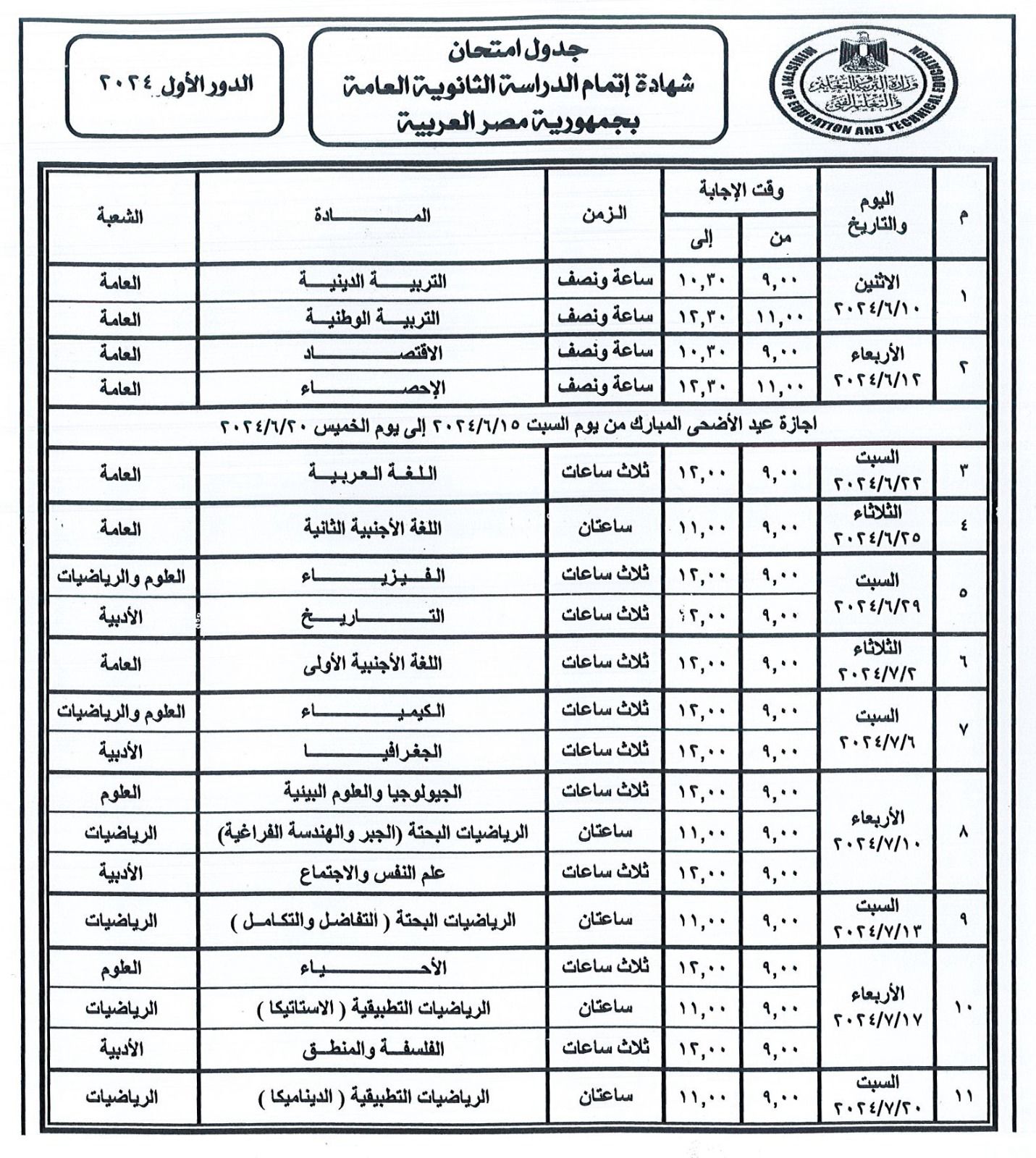 وزير التربية والتعليم يعقد اجتماعا مع اتحاد طلاب مصر لمناقشة جدول امتحانات الثانوية العامة للعام الدراسي 2023 / 2024 