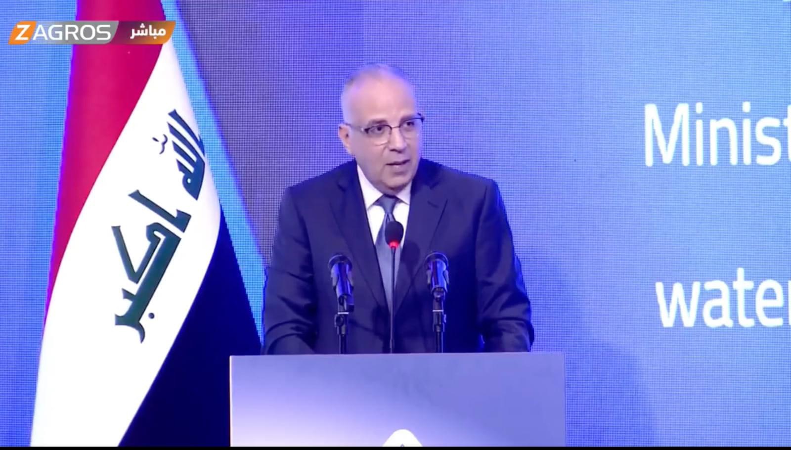 وزيرالموارد المائية والري يشارك بالجلسة الإفتتاحية لـ "مؤتمر بغداد الدولى الرابع للمياه" 